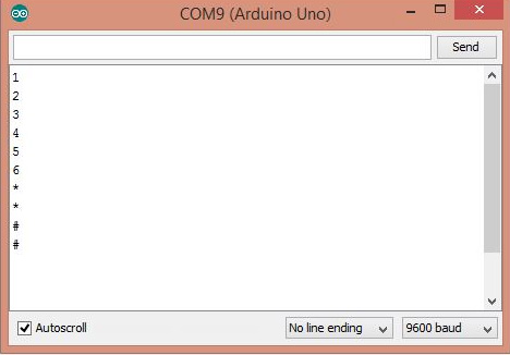 πλήκτρα όταν τα πατάμε στο serial monitor